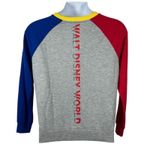 Disney  Parks 2021 Mickey Mouse Colorblock Pullover Sweatshirt Large Photo 4