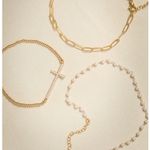 NEW Altar’d State Arula Cross Charm Bracelet NWT Gold Photo 1