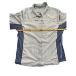 Cabela's  Women's Gray Blue Snap Lightweight UPF Vented XPG Shirt Size 2XL Photo 2