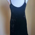 PRAIRIE ROSE VINTAGE black mini velvet slip dress | 8 Photo 0