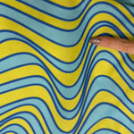 Fiorucci Green Blue Groovy Swirl Wave Long Sleeve Angel Patch Crop Top size M Photo 10