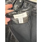 Topshop Black Crocodile Texture A line Mini Skirt US 12 Faux leather Photo 6