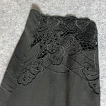 Baik Baik Honolulu Black Rayon Cropped Pants S/M Butterfly Lace Embroidered Size undefined Photo 1