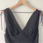 EXPRESS Vintage Y2K 100% Silk Shell Black V-Neck Mini Dress A-Line Sleeveless 12 Photo 8