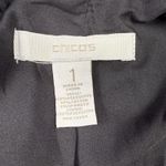 Chico's  Women's Jacquard Blazer Jacket Size Medium Black Purple Floral Brocade Photo 5