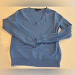 Ralph Lauren Blue Label 100% Cashmere Italian Yarn V Neck Blue Sweater Large Photo 2