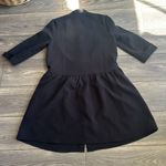 Tuckernuck  Black Stretch Crepe Royal baby doll Shirt Dress size small Photo 2