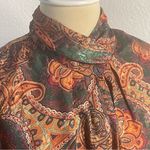Westbound Vintage  Size 12 Paisley Psychedelic Print 80’s Long Sleeve Blouse Photo 7