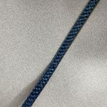 MZ Accessories Ny Snake Leather Belt Womens Small Blue Goldtone Buckle Wrap 1/2" Photo 5