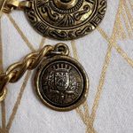 Gold Medallion Vintage Chain Link Belt Photo 1