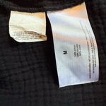 Anne Klein Black Textured Gauze Button Up Top Photo 3