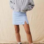 BDG Urban Outfitters Teddy Hoodie Cropped Blue Women's Size Small Cozy Fuzzy Photo 5