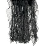 Mac Duggal Ieena Black Sequin Mini with High Low Ruffle Tiered Train size 0 Photo 5