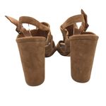 Halogen Womens Raven Sandals Slingback Block Heel Suede Open Toe Brown 9 Photo 5