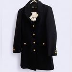 ZARA NWT Manteco (Italian Wool) Navy Blue Coat Photo 3