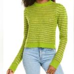 WAYF  Where Are You From Open Knit Crew Neck Sweater Long Sleeves Green XS NWT Photo 0