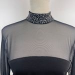 Nicole Bakti Sexy Fitted Evening Gown Dress Mesh Rhinestones Photo 4