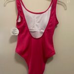 Decree Women’s One Piece Hot Pink Ribbed Swimsuit XS Bust 32” 34” NWT New Photo 5