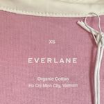 Everlane NWT  The Oversized Rugby Polo Shirt Pink Purple Organic Cotton XS Photo 6