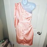 Red Dress Boutique Aaakaa Wish For More One Shoulder Ruffle Satin Dress Blush M Photo 6