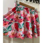 NEW Women L PINK Swim Skirt Swimwear Lake Pool FLORAL BIRDS TROPICAL Coastal Size L Photo 1