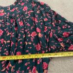 Free People  Flower fields Floral long sleeve dress Emerald green size medium Photo 9
