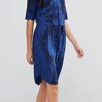 YAS Elisa Dress In Marble Print size small Blue Photo 0
