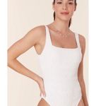 ANDIE Swim The Miami Shirred One-Piece in White M NWT Photo 0