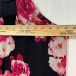 Iz Byer Halter Top L Black Pink Rose Floral Smocked Hem Y2K Coquette Blouse Photo 2