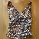 SheIn Leopard animal Print Halter Crop Top size XS Y2K Photo 2