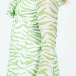 Princess Polly Nostalgia Green and White Mini Dress Photo 1