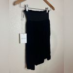 Valentino black velvet smocked knee length waist skirt NEW 40 / US4 elegant chic Size 4 Photo 1