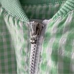 Lavon Vintage 80s Gingham Full Zip Jacket Shoulder Pads windbreaker pockets L Photo 7