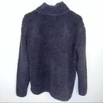 PINK - Victoria's Secret PINK VICTORIA’S SECRET Charcoal Gray Sherpa Fuzzy Half Zip Pullover Small Photo 10