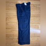 Free Assembly NAVY BLAZER Women's 100% Cotton Cargo Pants,Pockets,Casual|Size:M White Size M Photo 8