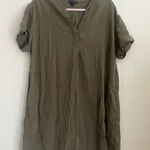 Hilary Radley  Khaki V-Neck dress Photo 0
