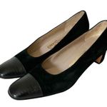 Salvatore Ferragamo Leather Low Heel Pumps Shoes Black Size 8.5 AAAA Narrow Photo 0
