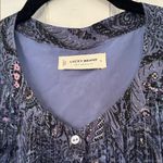 Lucky Brand  Navy Paisley Long Sleeve Dress size L EUC Photo 1