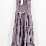 Cinq à Sept Cinq a Sept Plaid Lilac Smoke Purple Belle Tiered Scoop Neck Midi Dress Size 10 Photo 3