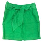 Banana Republic  Women Green Linen Belted A Line Mini Skirt Size 12 Photo 0