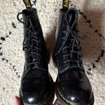 Dr. Martens Doc Martens women's 7 black patent laceup combat boots casual festival goth punk Photo 2