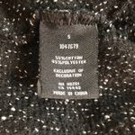 BNCI by Blanc Noir Tweed Drape Front Shawl Collar Cardigan Sweater Size Small Black Photo 10