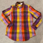 Liz Claiborne  Trending Fall Womens Multicolor Plaid Long Sleeve Shirt Photo 1