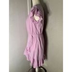 None Lilac Purple Asymmetrical Ruffle Wrap Dress S Pastel Coquette Girl Rainbow Twee Photo 5