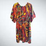 easel Size 1X  Los Angeles Paisley Bubble Sleeve Dress in Multicolor Photo 3