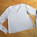 EXPRESS “Wake Me Up For Champagne” Long Sleeve Lounge Top, Ivory, Gray, Size XXS Photo 12