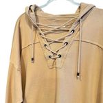 Aerie Lace Up Hoodie Peach/Beige Size M Photo 1