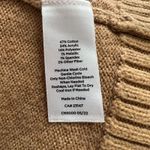 Talbots Sweater Womens Extra Large Tan Black Stripe Metallic Shine Preppy Cozy Photo 8