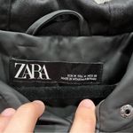 ZARA  Black Hooded Longline Rain Jacket Photo 2