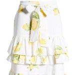 Rachel Parcell Summer White Yellow Green Lemon Ruffle Tierd Midi Dress Skirt Photo 1